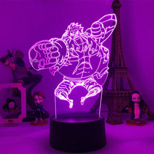Lampe Veilleuse LED One Piece Luffy Gear 4 Snakeman Violet