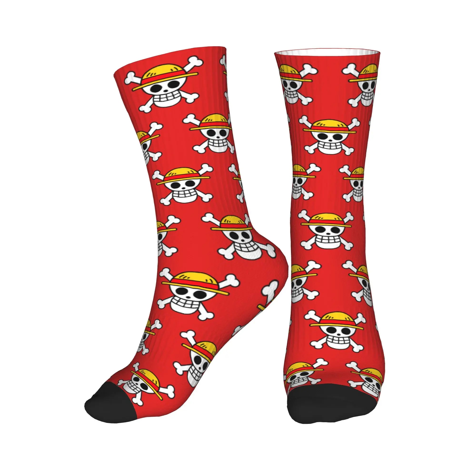 Chaussettes One Piece Motif Skull Rouge