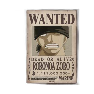 One Piece - Poster Wanted Wano Zoro 52 x 38 cm